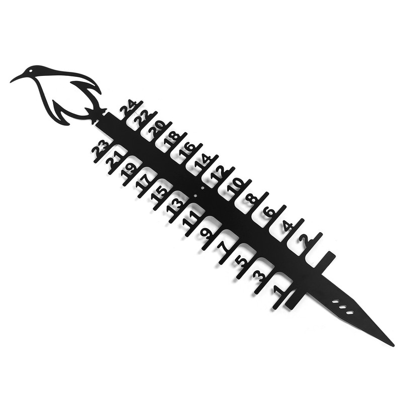 24 Inch Snow Gauge Outdoor Iron Art Decorative Snowfall Measuring