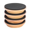 4Pcs Beech Wood Round Piano Foot Pads Set Upright Piano
