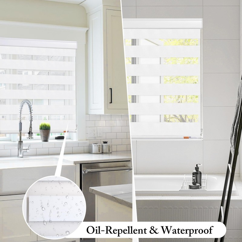Zebra Blinds for Windows, White, 36 in (W) x 72