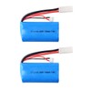 HHZ 2 pcs 7.4V 1500Mah EL-2P Plug li-on Battery for