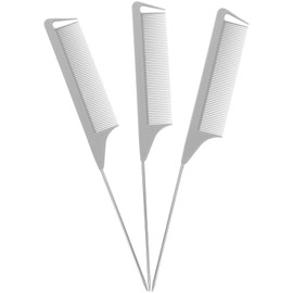 Beavorty 3pcs Rat Tail Comb Hairdressing Tool for Styling Teasing Brush Hair Detangler for Parting Braiding