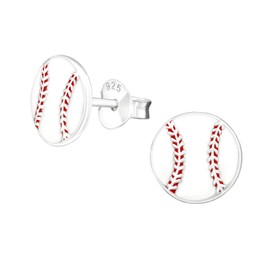 ICYROSE 925 Sterling Silver Baseball Stud Earrings 19460