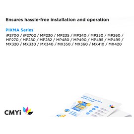 CMYi 210XL 211XL Replacement Combo Pack Ink Cartridges for Canon PIXMA iP2700, iP2702, MP230, MP240, MP250, MP260, MP270, MP280, MP480, MP490, MP495, MP499, MX320, MX330, MX340 (1 Black, 1 Color)