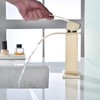 JXMMP Waterfall Faucet for Bathroom Sink, Single Hole Bathroom Faucet