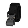 Zukunftsenkel Tactical Belt Men's Black Fabric Belt Quick Release 125