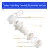Coolers Drain Plug Replacement Parts Kit, for Igloo Ice Chest