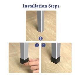 sourcing map Set of 24 Chair Leg Caps Rubber Feet Furniture Feet Triangular Sleeves Foot Pad Lid Foot Caps Floor Protection 30 x 30 mm