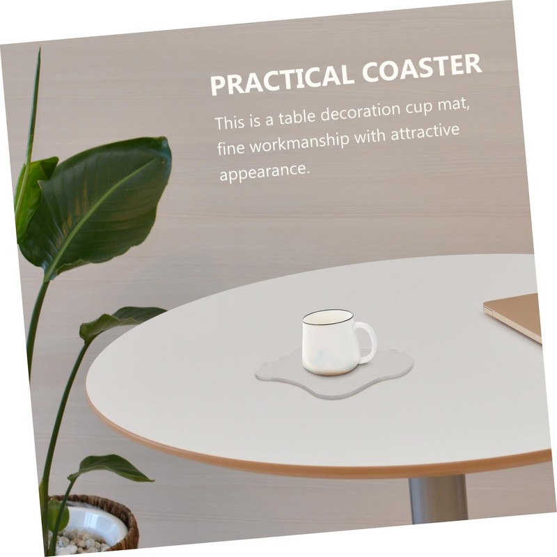 OHPHCALL Acrylic Cup Coaster Transparent Tabletop Mats for Home Office