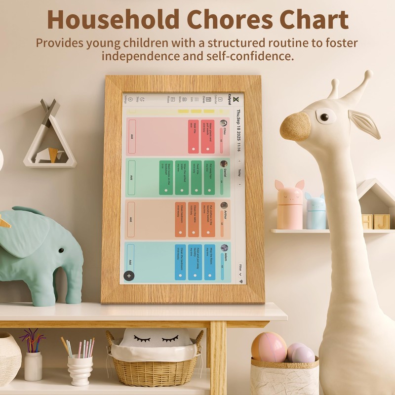 Calycal 10.1" Wall Planner Digital Calendar - Schedule Management, Chore