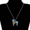 DUOWEI Cute Labrador Dog Pendant Necklace Zinc Alloy Floral Enamel