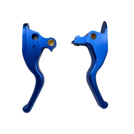 Motorcycle 3 Finger Clutch Brake Lever CNC Short Hand Clutch Brake Lever Fit for 2015-2024 Harley Low Rider/S Softail Sport Glide Street Bob (Blue)