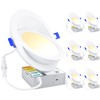 Ensenior 6 Pack 6 inch LED Eyeball Recessed Lighting, 360°+90°