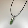 VIE VIE Double Point Pencil Pendant, Black String (Green Aventurine)