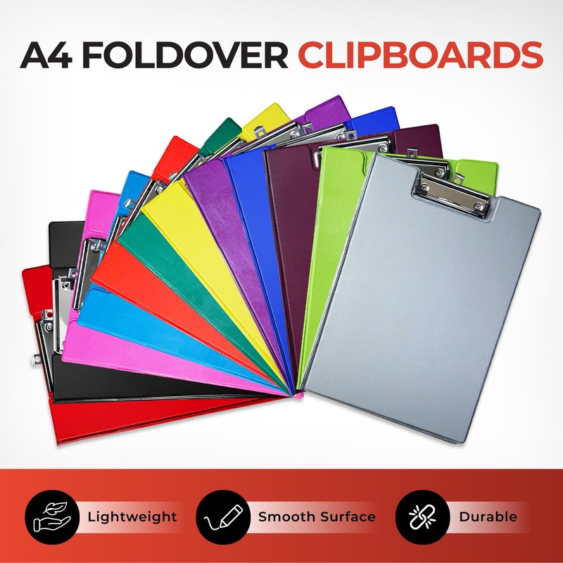 Janrax A4 Red PVC Foldover Clipboard