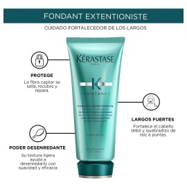 Kit Tratamiento Para Cabello Daado Debil y Procesado Krastase Extentioniste Shampoo Bain 250mlFondant 200 ml                                          