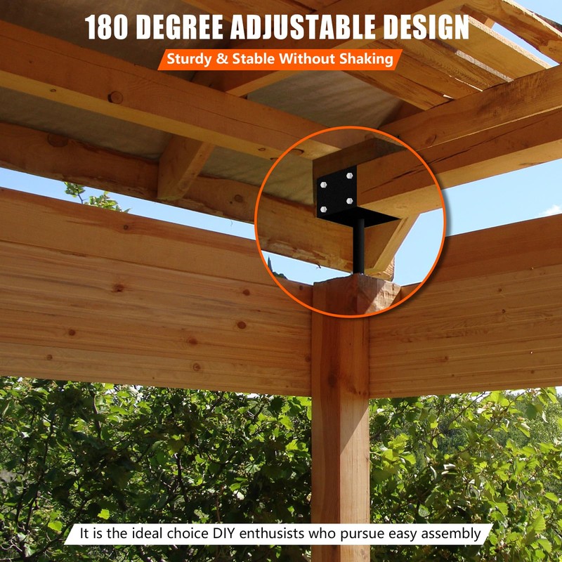 ITEVE.GD Roof Riser Bracket Kit,Adjustable Angle Roof Riser for 4