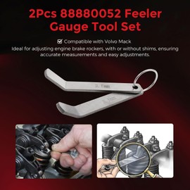 AotoParts 88880053 88880052 85111377 Feeler Gauge Jake Brake Tools Set Compatible with Mack MP7 MP8 MP10 D12 D13 D16 Engines Intake and Exhaust Valve Adjustment Kit (14 Pcs)