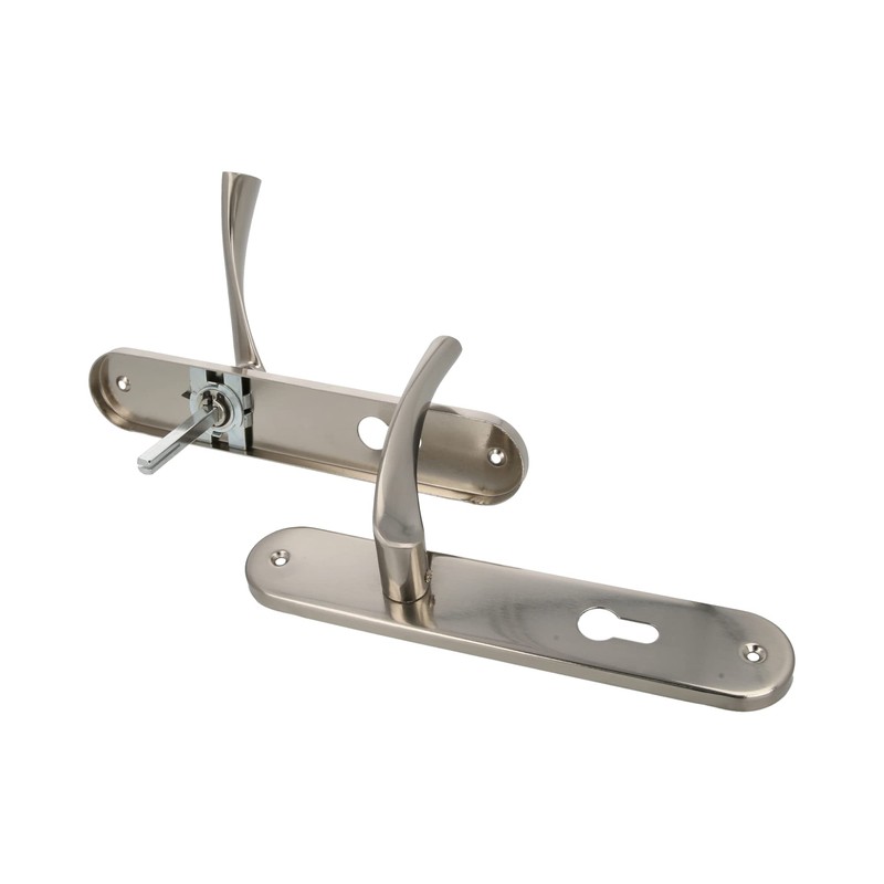 Amig - Door Handle Set with Steel Plate | PB85
