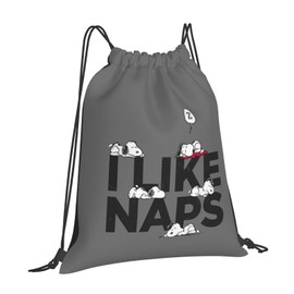 [MINIER] Snoopy Gym Sack, Large Capacity Knapsack, Drawstring Bag, Lightweight, Waterproof, Travel, Outdoor, Sports Gym, Gym Bag, Exercise Training, Unisex, Multi-functional, Drawstring Bag, Backpack