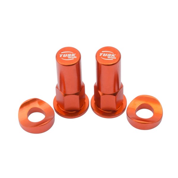 Tusk Rim Lock Nut/Spacer Kit Orange For YAMAHA TTR125E 2003-2009