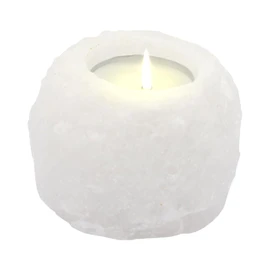Himalaya Salt Dreams 4041678003050 Salt Crystal Tea Light Holder. Approx. 400g. White.