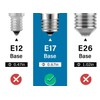 E17 Intermediate Base LED Light Bulbs, 6W(60 Watt Equivalent), Warm