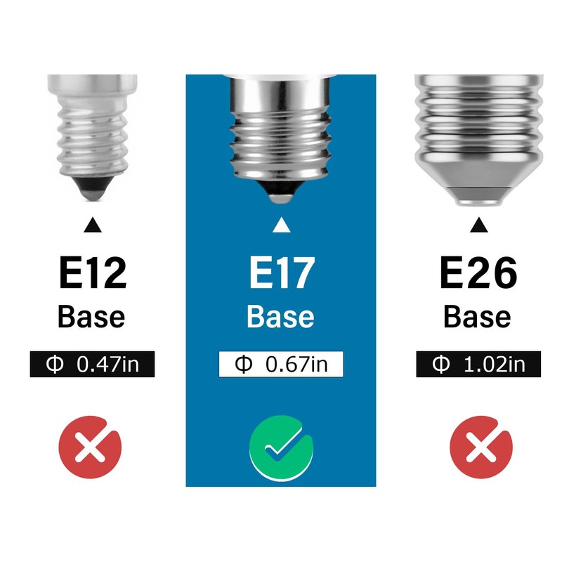 E17 Intermediate Base LED Light Bulbs, 6W(60 Watt Equivalent), Warm