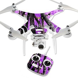 MightySkins Skin Compatible with DJI Phantom 3 Standard Quadcopter Drone wrap Cover Sticker Skins Purple Tree Camo