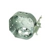 54151LB Octagonal Electrical Box w/ Clamps & J Bracket 4"