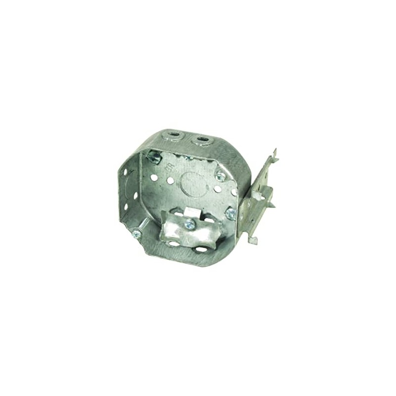 54151LB Octagonal Electrical Box w/ Clamps & J Bracket 4"