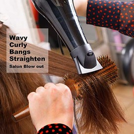 BESTOOL Boar Bristle Round Hair Brush with Nylon Tips Wooden Handle Detangling Brush for For Men, Women, Kid, Dry, Wet, Fine, Thick and Curly Hair, Ad
