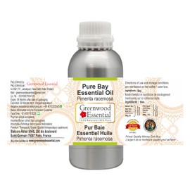 Greenwood Essential Pure Bay Essential Oil (Pimenta racemosa) Steam Distilled 630ml (21 oz)