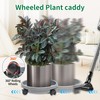 1 Pc 11 inch Plant Caddy with Lockable Wheels, Drainage