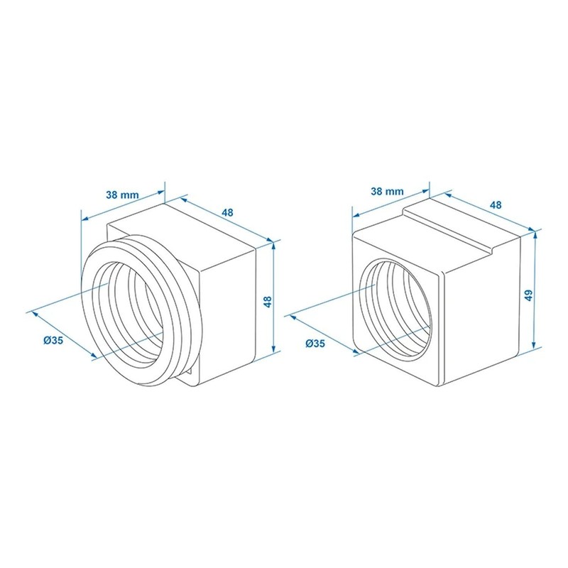 ProPlus Sliding bearing overrun device suitable for AL-KO 35x42.5x40-30S 60S/2