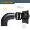 POWERTEC 70360 4" Dust Collection Hose 90 Degree Elbow Connector