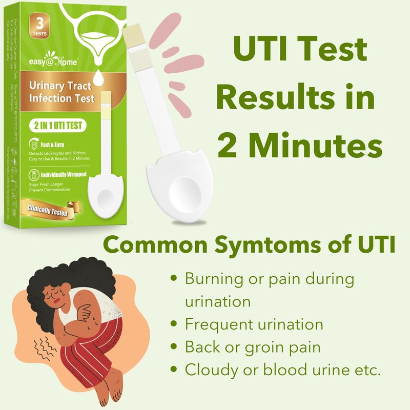 Easy@Home Urinary Tract Infection Test Strips - 3 Pack UTI