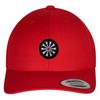 JPAK Dart Board Outdoor Hat Curved Bill Cap Scoring Red