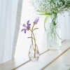 Vase with Crystal Lily Flowers - Purple Coating Crystal Collection
