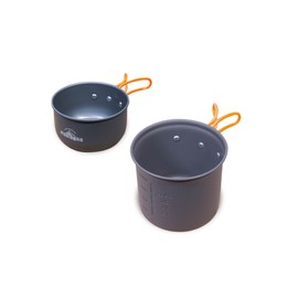 Hack Montagna HAC3023 Aluminum Outdoor Cooker 2-Piece Set, Silver, Φ4.9 x H 4.1 inches (12.5 x 10.5 cm)