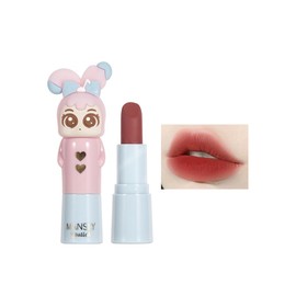 The First Rabbit Spring Outing Song Powder Mist Lipstick Matte Matte Matte Color Rendering Cup Girl Heart Student Women Makeup Moisturizing Transparent Lipstick Fashion Lip Gloss 304# Shy Cold Apricot