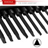 SHAOHUA Triangle Screwdriver Set, 10Pcs S2 Steel Triangle Drill Bit