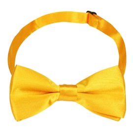 weVSwe Boys Yellow Bow Ties Pre-Tied Style Formal Satin Classic Bowtie Adjustable Bowties