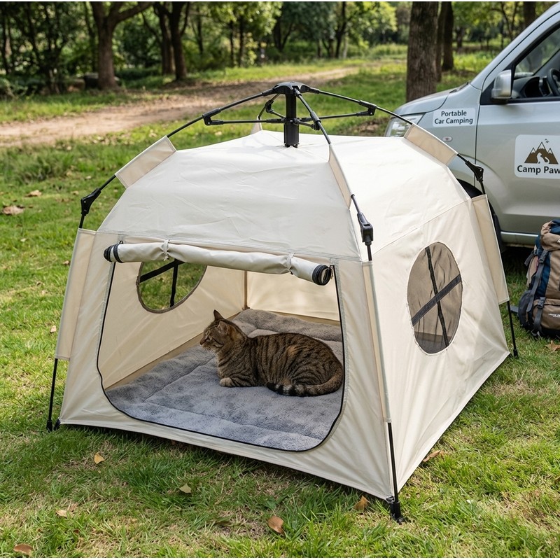 Portable Pet Tent for Dogs and Cats – Folding Outdoor