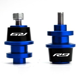 MOWOK Fit For Yamaha R9 YZF-R9 YZFR9 YZF R9 2025 r9 accessories 6mm Motorcycle Swingarm Spools Sliders Stand CNC Swing Arm Stand Screws (Blue)