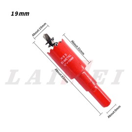 Hole Saw with Drill Adapter LAIWEI 19 mm Hole Cutter for Cutting Wood, Aluminium Profiles, Plastic, Wood, Plasterboard etc.Drill Hole Diameter(3/4")