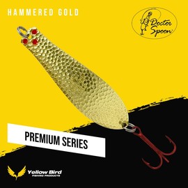 Doctor Spoons Fishing Lures Series - Made in USA - Saltwater & Freshwater - Eagle Claw Hook - Walleye, Bass, Northern, Pike, Salmon, Trout, Striper - Casting, Jigging, Trolling, 5 Pack