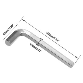Piutouyar 12mm Hex Key Allen Key L Shaped Wrench, Small Hex Wrench for Bike & Furniture Repair (2Pcs)