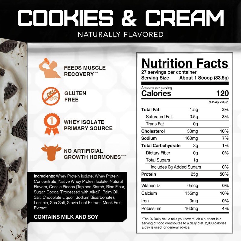 Naturally Flavored Rival Whey - Cookies and Cream 2lb