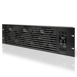 AC Infinity CLOUDPLATE T9-N, Rack Mount Fan Panel 3U, Intake Airflow, for Cooling AV, Home Theater, Network 19” Racks