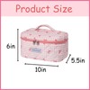 uekeboag Large Travel Quilted Makeup Bag for Women, Floral Cotton